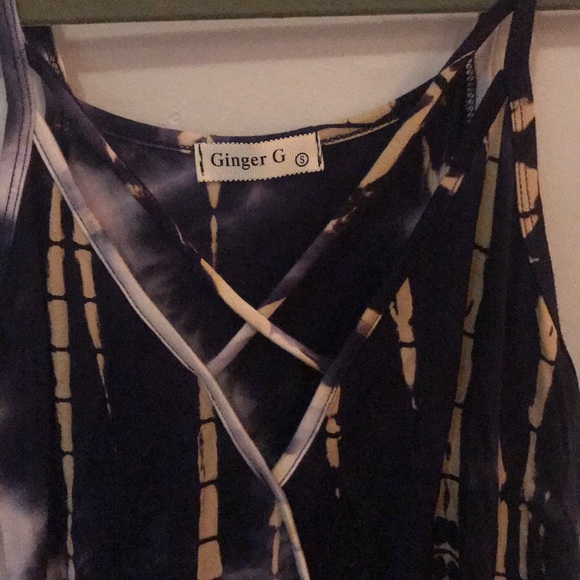 Ginger G Multicolor Short Tie Dye Romper - Picture 3 of 4